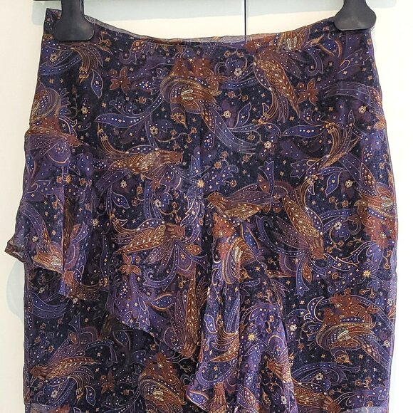 Veronica Beard Trixie Silk Illusion Skirt Size 0 - Picture 3 of 12